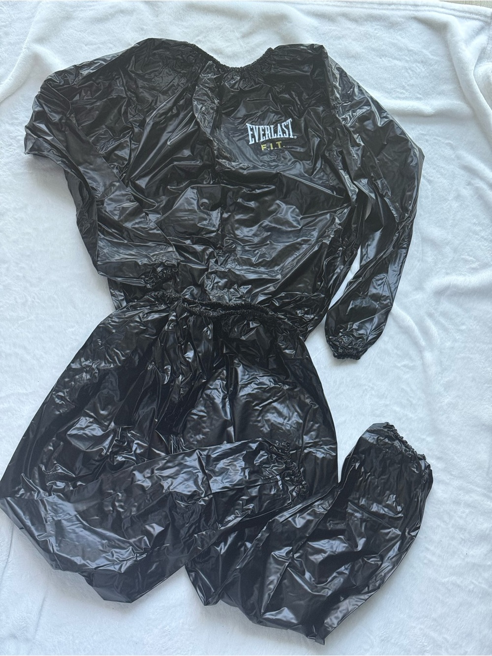 Everlast Black Women’s Workout Sauna Pants and Top Set